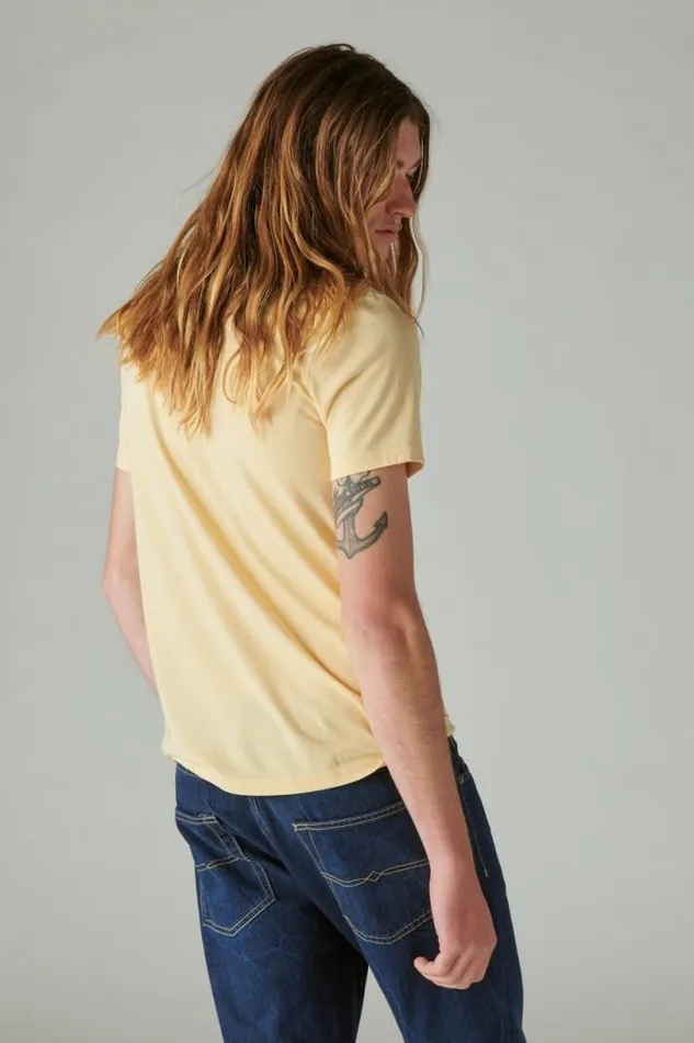 Men Lucky Brand Graphic Tees Coors Label Tee Straw