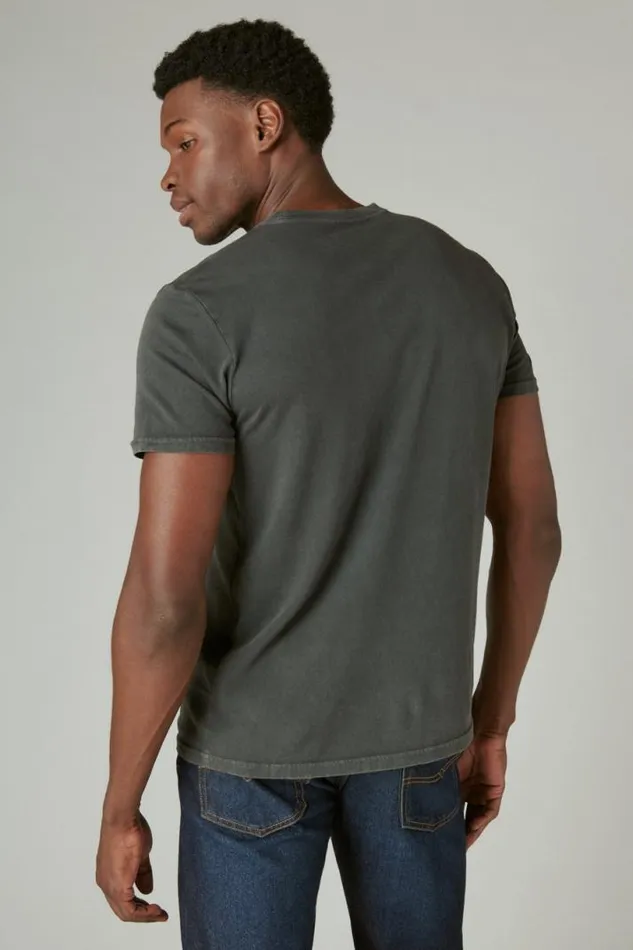 Men Lucky Brand Graphic Tees Corona Palms Jet Black