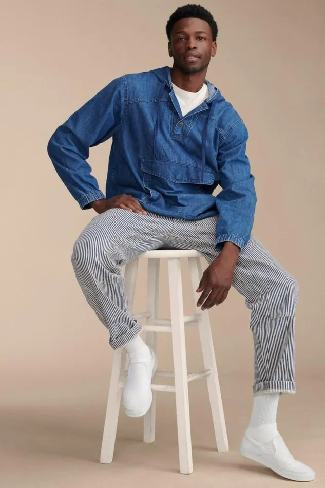Men Lucky Brand Jackets and Outerwear Denim Pop Over Jacket Stillwell