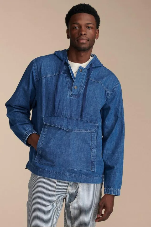 Men Lucky Brand Jackets and Outerwear Denim Pop Over Jacket Stillwell