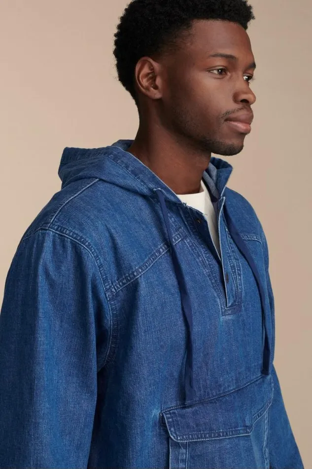 Men Lucky Brand Jackets and Outerwear Denim Pop Over Jacket Stillwell