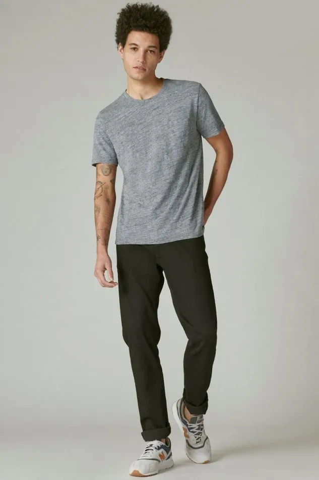 Men Lucky Brand Shirts and Tops Linen Pocket Crew Black Iris