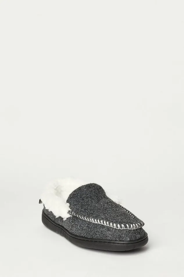 Men Lucky Brand Shoes Faux Wool Sherpa Lined Slipper Multi