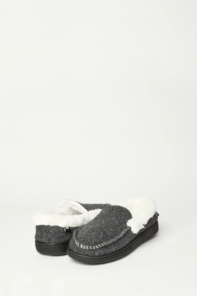 Men Lucky Brand Shoes Faux Wool Sherpa Lined Slipper Multi