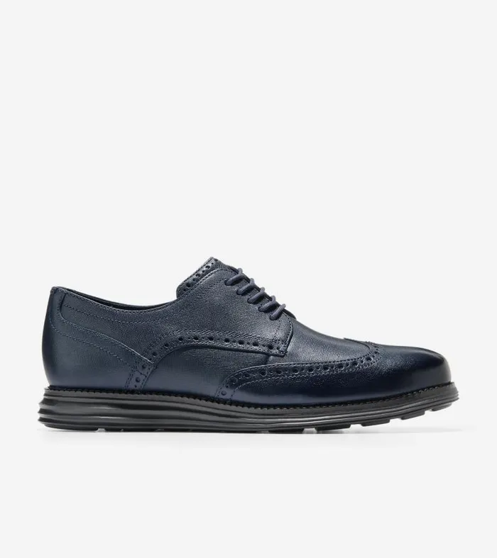 Men Men039s riginalGrand Wingtip Oxford Blue Cole Haan Dress Shoes
