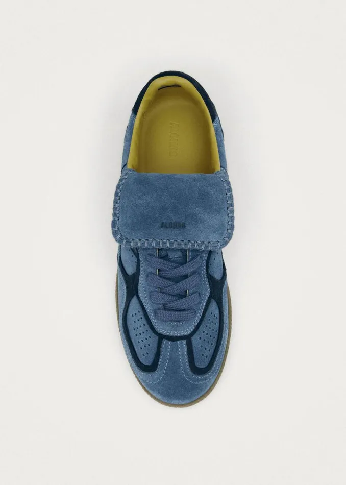 Men MenWomen ALOHAS Tb490 Club Suede Blue Leather Sneakers
