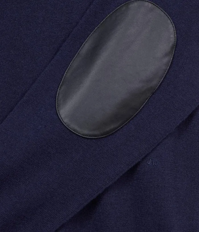 Men Navy Blue Wool Sweater THE KOOPLES Sweaters