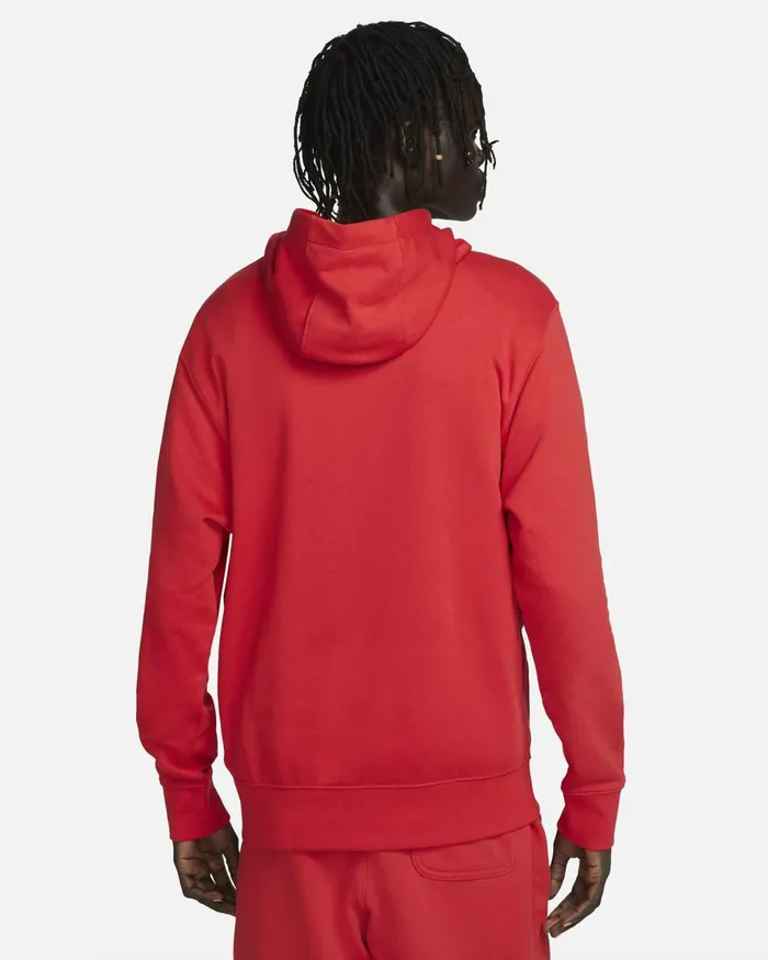 Men Nike Hoodies And Sweatshirts Club University Reduniversity Red