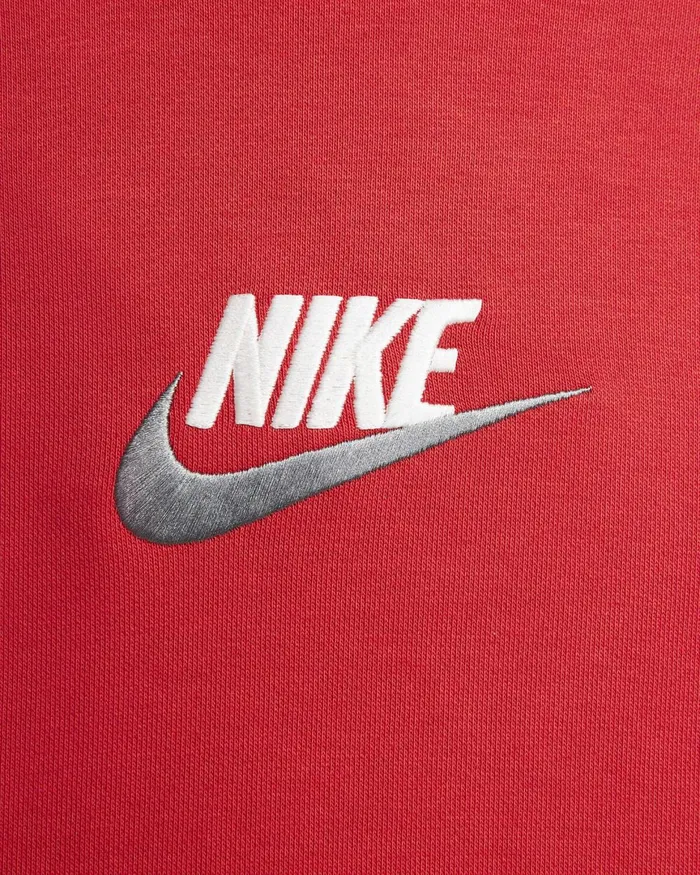 Men Nike Hoodies And Sweatshirts Club University Reduniversity Red