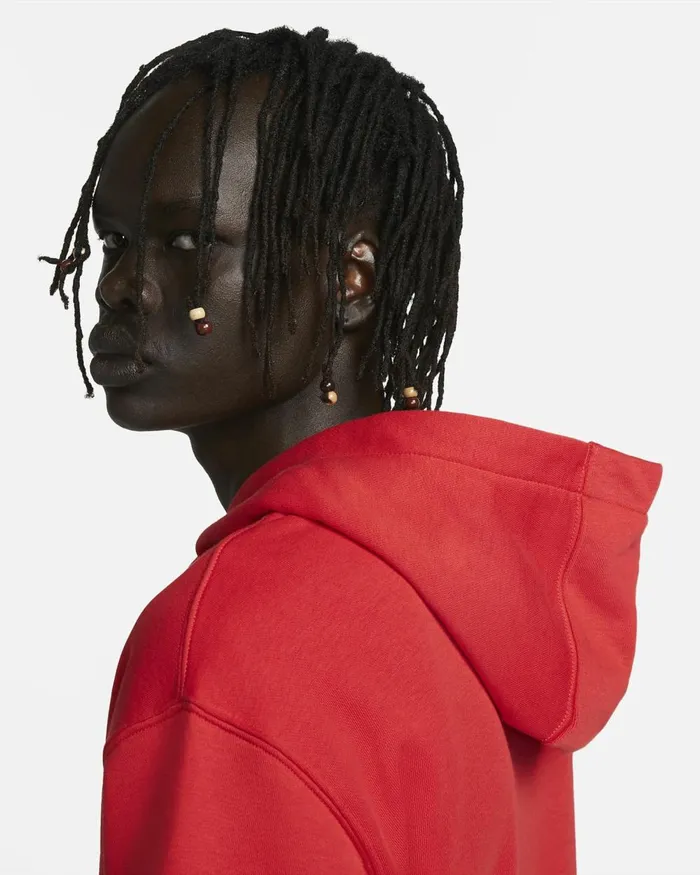 Men Nike Hoodies And Sweatshirts Club University Reduniversity Red