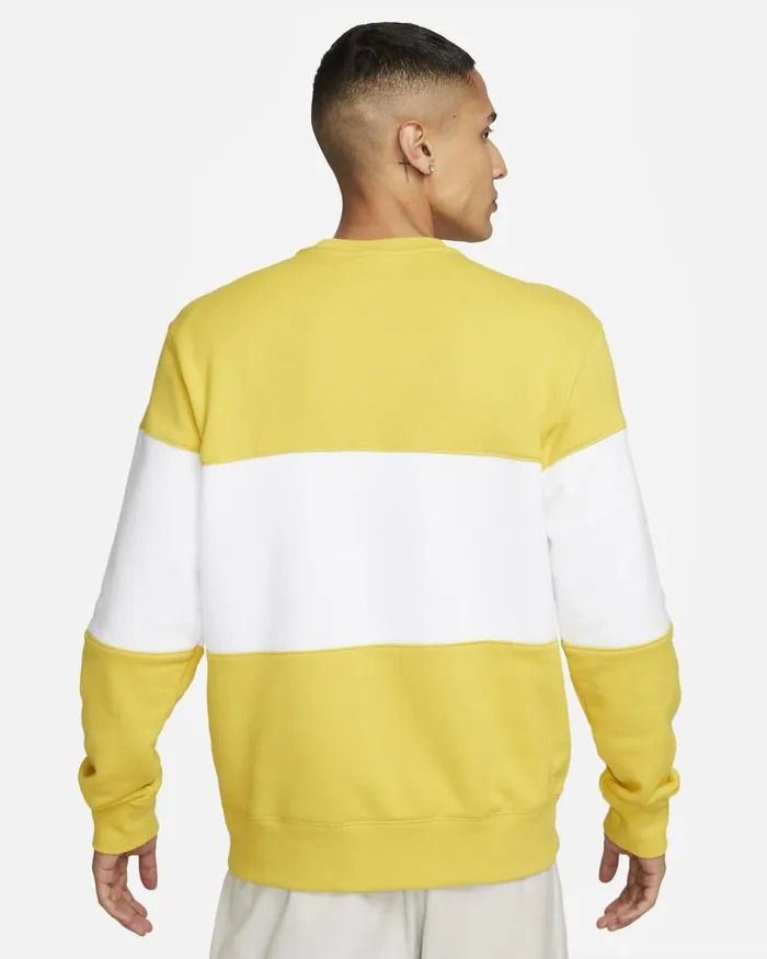 Men Nike Hoodies And Sweatshirts Club Vivid Sulphurwhite