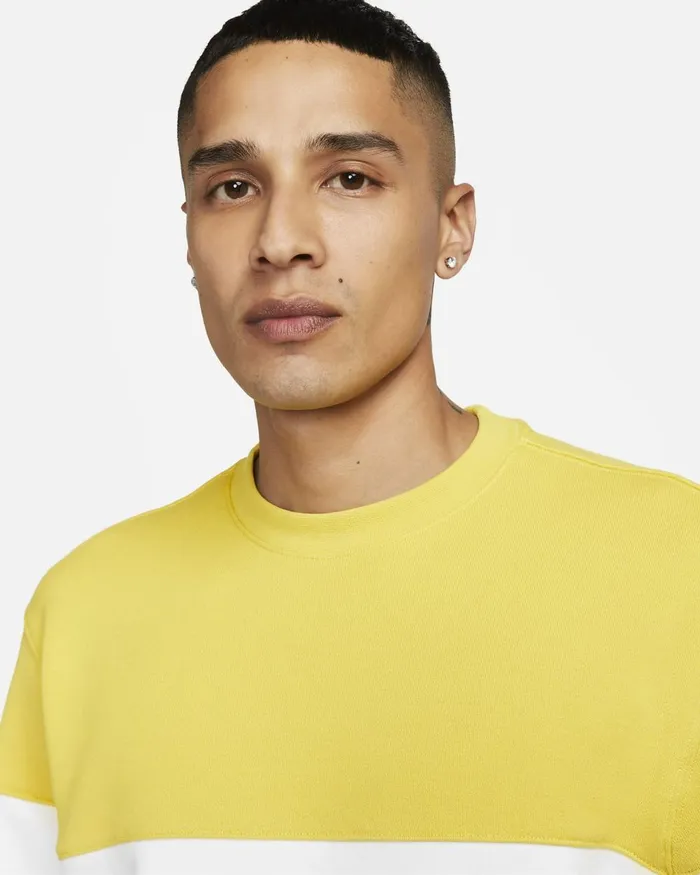 Men Nike Hoodies And Sweatshirts Club Vivid Sulphurwhite