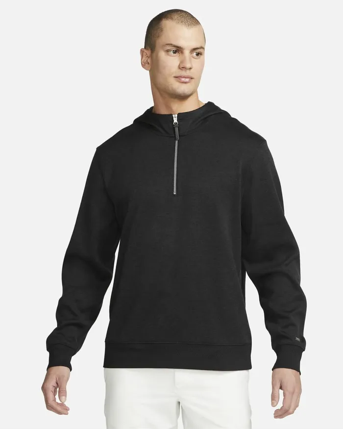Men Nike Hoodies And Sweatshirts DriFIT Blackblackblackbrushed Silver