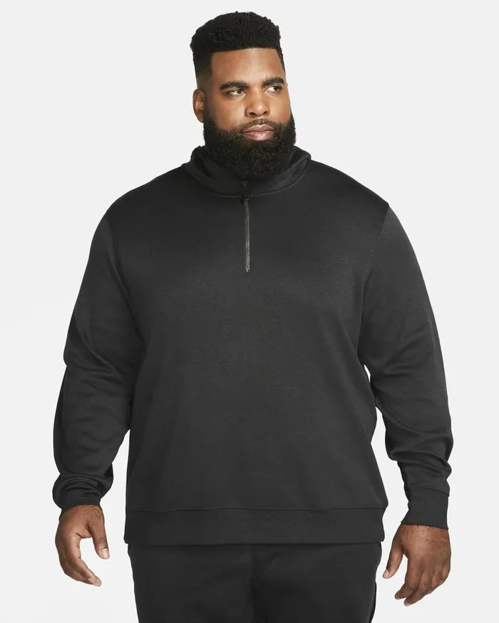 Men Nike Hoodies And Sweatshirts DriFIT Blackblackblackbrushed Silver