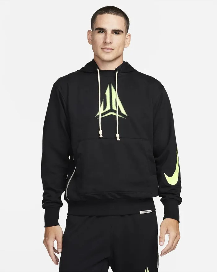 Men Nike Hoodies And Sweatshirts Ja Standard Issue Blacklime Blast