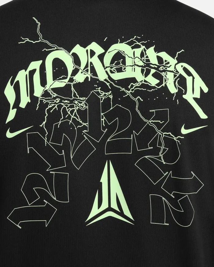 Men Nike Hoodies And Sweatshirts Ja Standard Issue Blacklime Blast