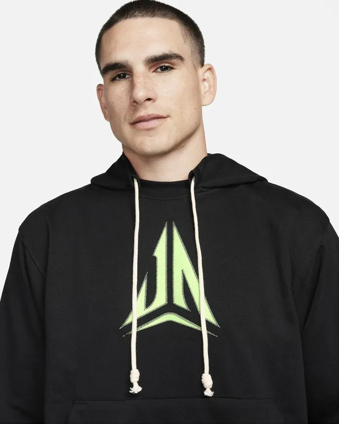 Men Nike Hoodies And Sweatshirts Ja Standard Issue Blacklime Blast