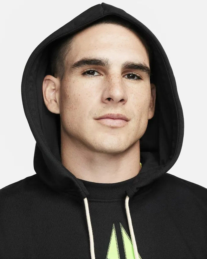 Men Nike Hoodies And Sweatshirts Ja Standard Issue Blacklime Blast