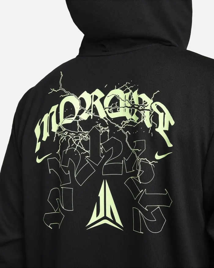 Men Nike Hoodies And Sweatshirts Ja Standard Issue Blacklime Blast