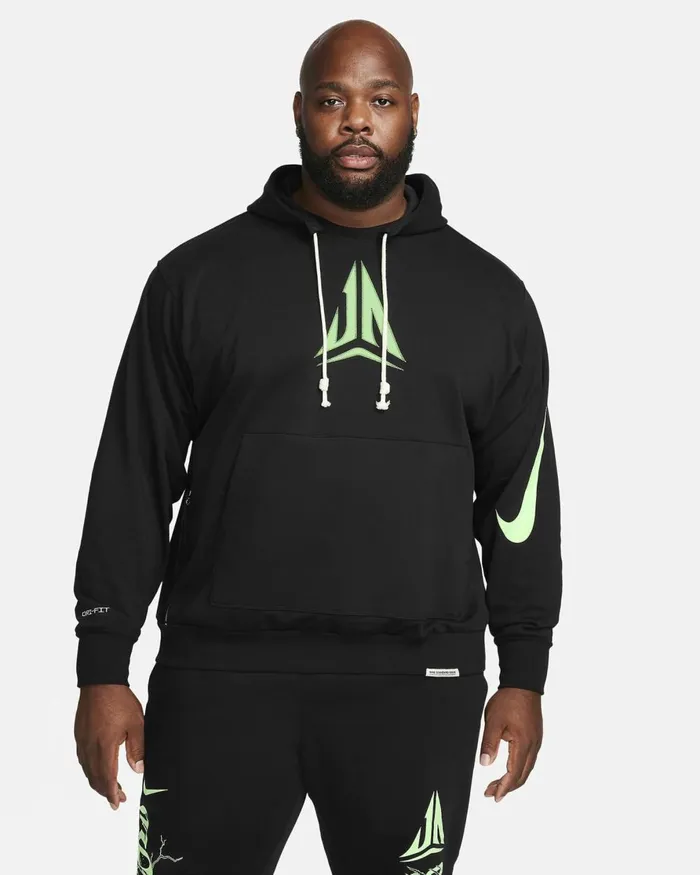 Men Nike Hoodies And Sweatshirts Ja Standard Issue Blacklime Blast
