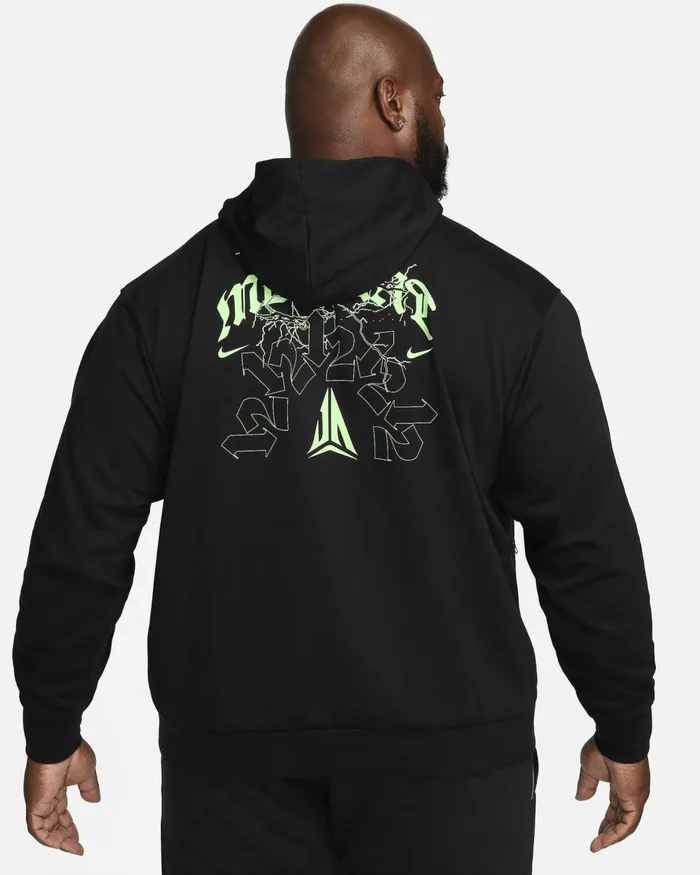 Men Nike Hoodies And Sweatshirts Ja Standard Issue Blacklime Blast