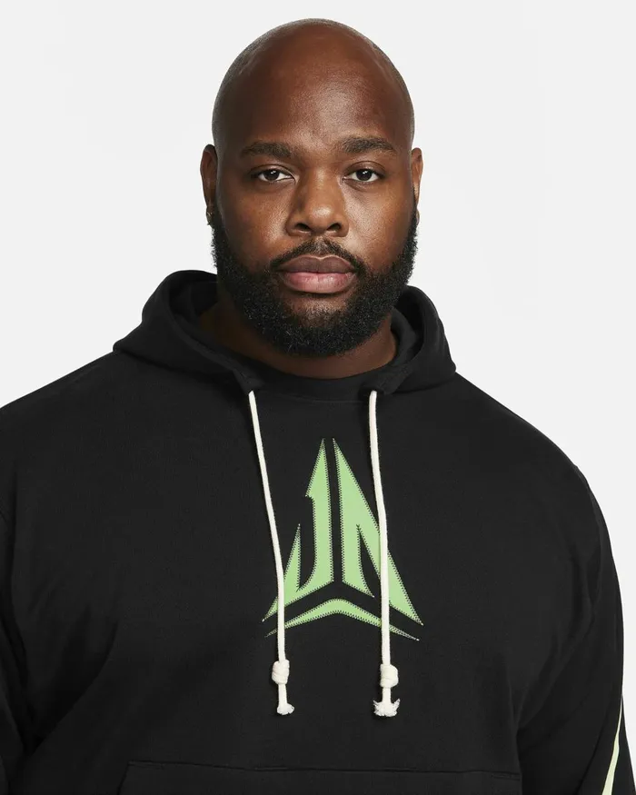 Men Nike Hoodies And Sweatshirts Ja Standard Issue Blacklime Blast