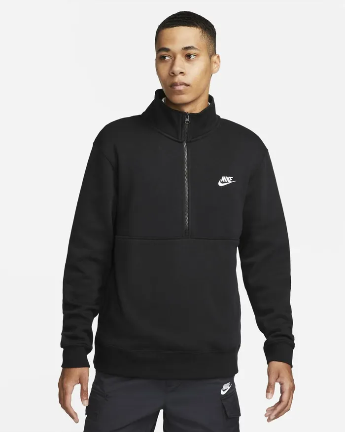 Men Nike Hoodies And Sweatshirts Sportswear Club Blackblackwhite