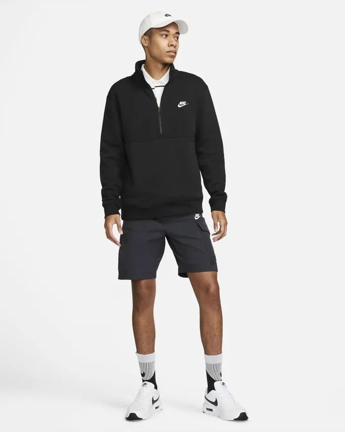 Men Nike Hoodies And Sweatshirts Sportswear Club Blackblackwhite