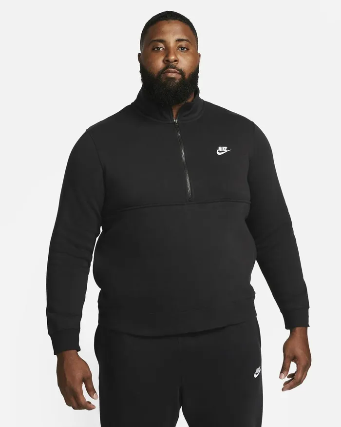 Men Nike Hoodies And Sweatshirts Sportswear Club Blackblackwhite