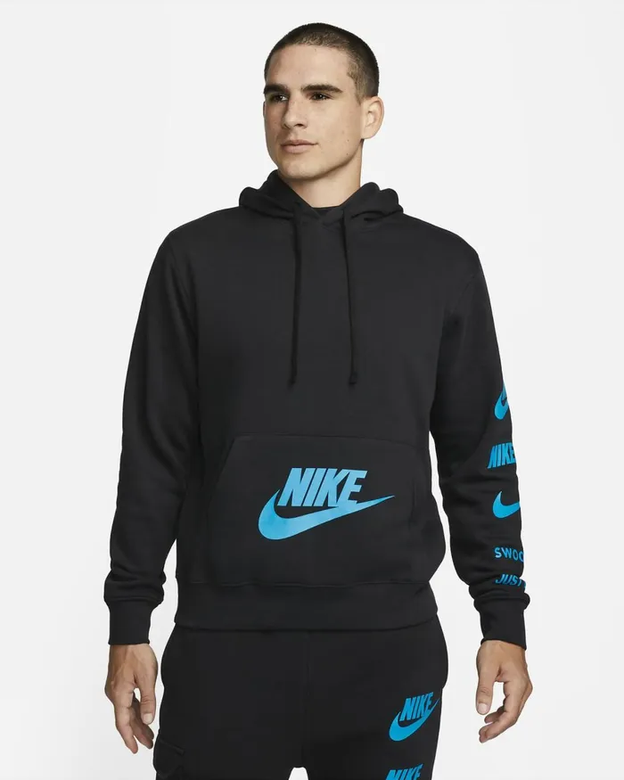 Men Nike Hoodies And Sweatshirts Sportswear Standard Issue Black