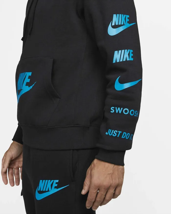 Men Nike Hoodies And Sweatshirts Sportswear Standard Issue Black