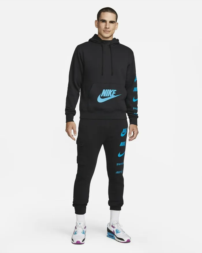 Men Nike Hoodies And Sweatshirts Sportswear Standard Issue Black
