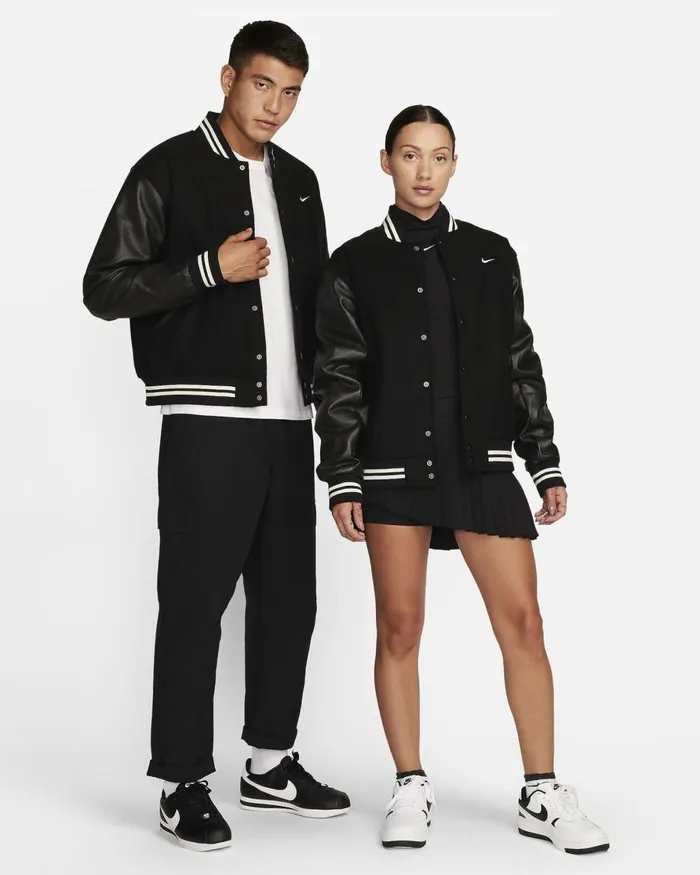 Men Nike Jackets Authentics Blackwhite