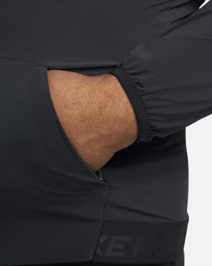Men Nike Jackets Pro DriFIT Flex Vent Max Blackblackwhite