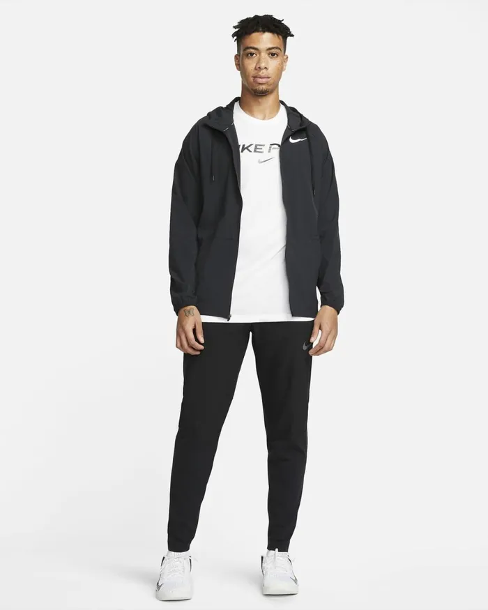 Men Nike Jackets Pro DriFIT Flex Vent Max Blackblackwhite