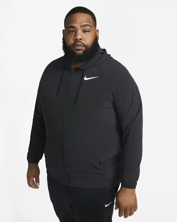 Men Nike Jackets Pro DriFIT Flex Vent Max Blackblackwhite