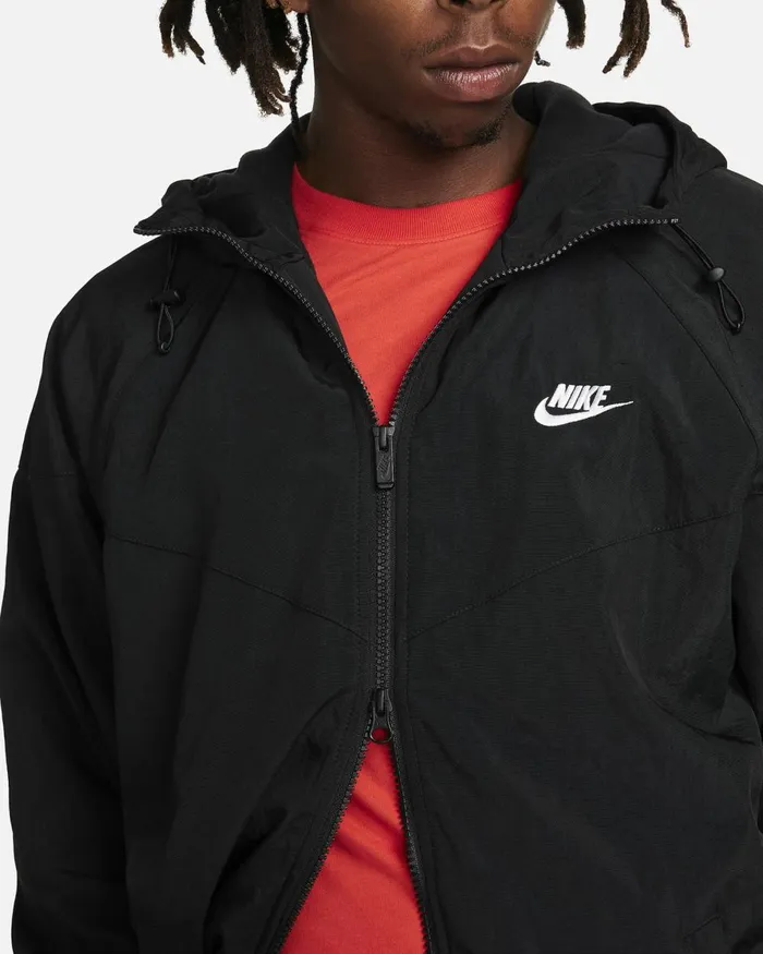 Men Nike Jackets Sportswear Windrunner Blackwhite