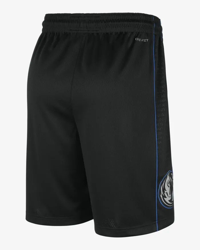 Men Nike Shorts Dallas Mavericks 202324 City Edition Blackflat Silver