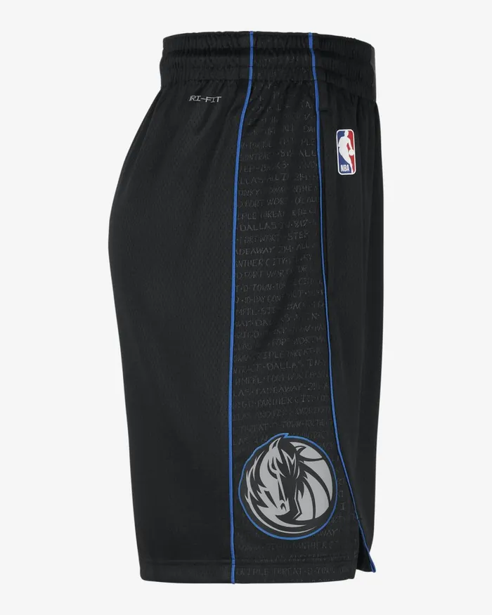 Men Nike Shorts Dallas Mavericks 202324 City Edition Blackflat Silver