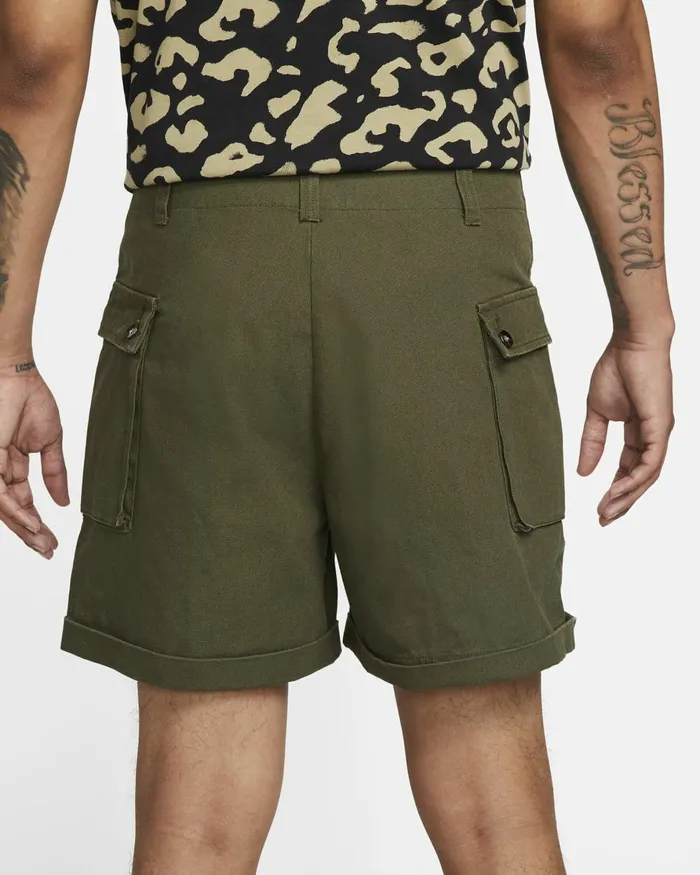 Men Nike Shorts Life Cargo Khakiwhite