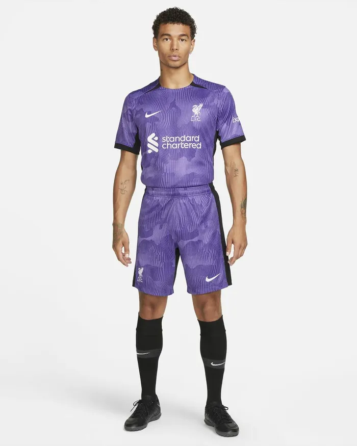 Men Nike Shorts Liverpool FC 202324 Stadium Third Space Purplecourt Purplewhite
