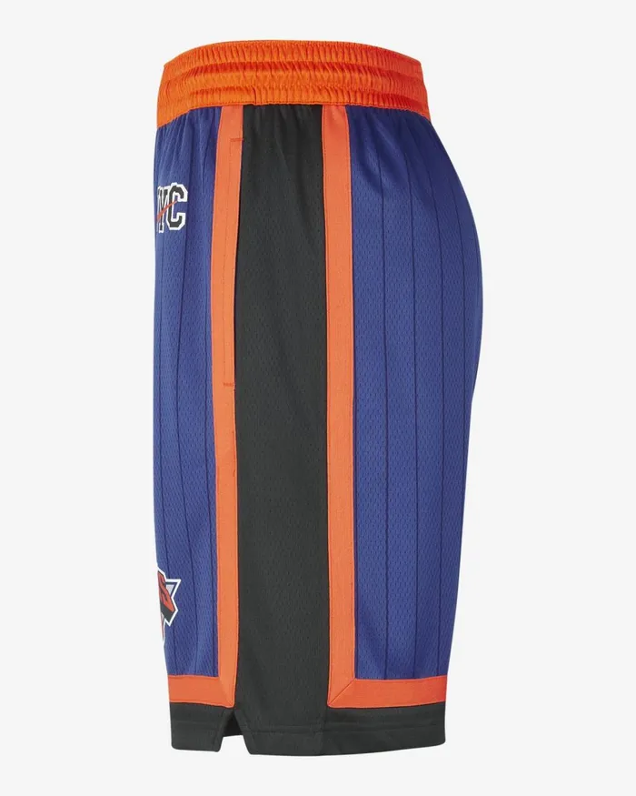 Men Nike Shorts New York Knicks 202324 City Edition Rush Bluebrilliant Orange