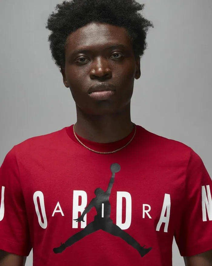 Men Nike Tops And TShirts Jordan Air Gym Redblackwhite