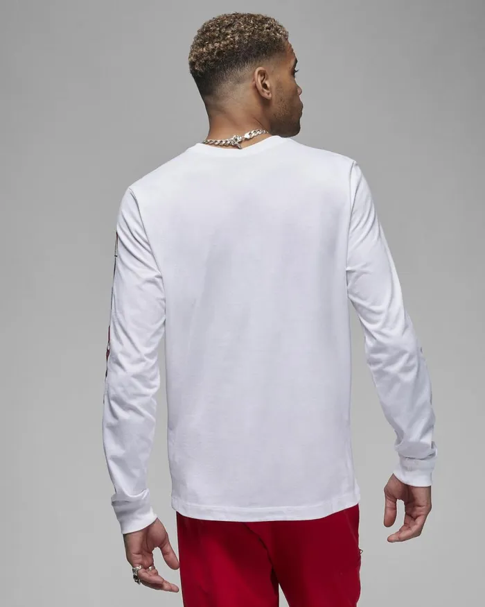 Men Nike Tops And TShirts Jordan Brand Whitegym Red