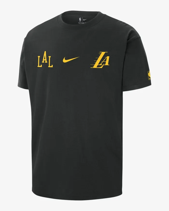 Men Nike Tops And TShirts Los Angeles Lakers 202324 City Edition Black