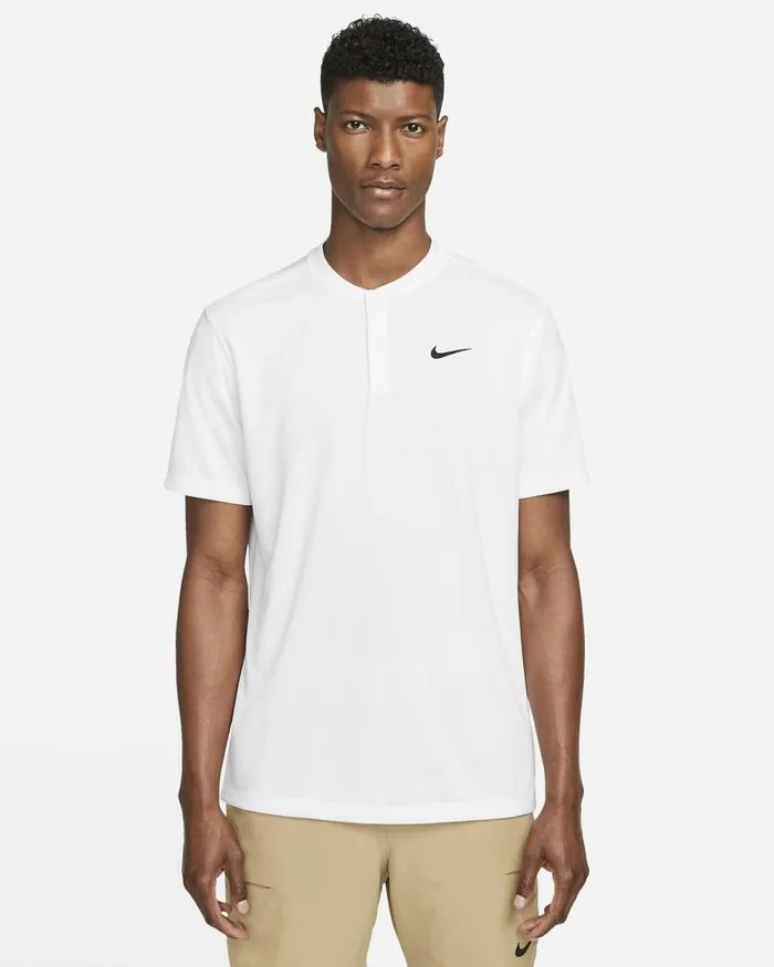 Men Nike Tops And TShirts NikeCourt DriFIT Whiteblack