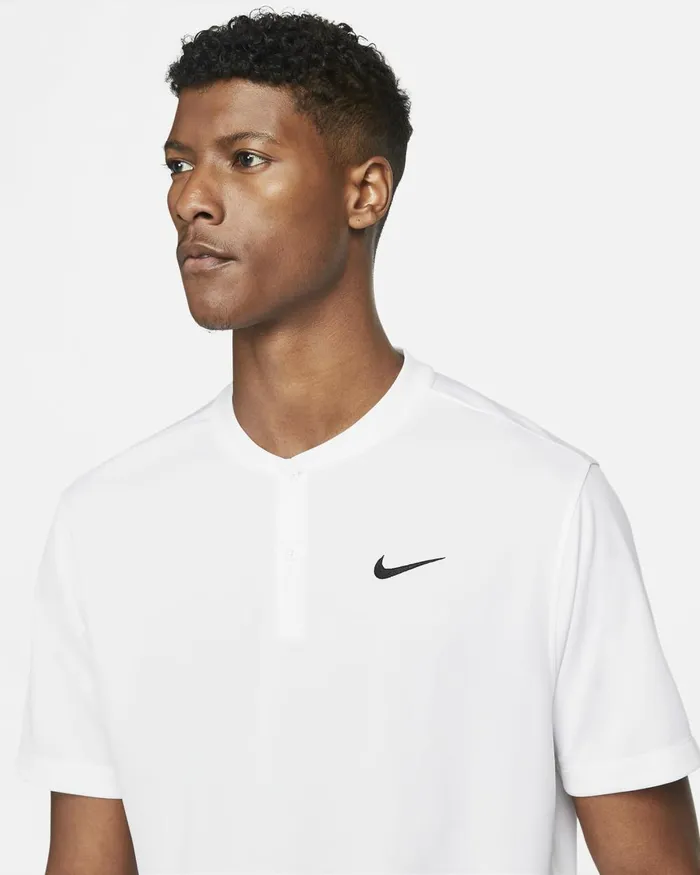Men Nike Tops And TShirts NikeCourt DriFIT Whiteblack