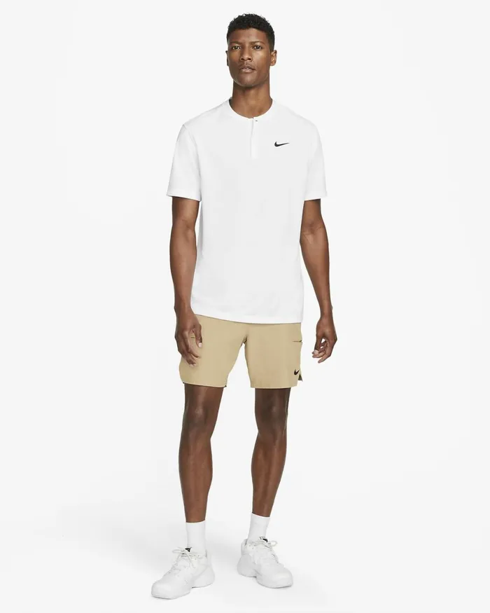 Men Nike Tops And TShirts NikeCourt DriFIT Whiteblack