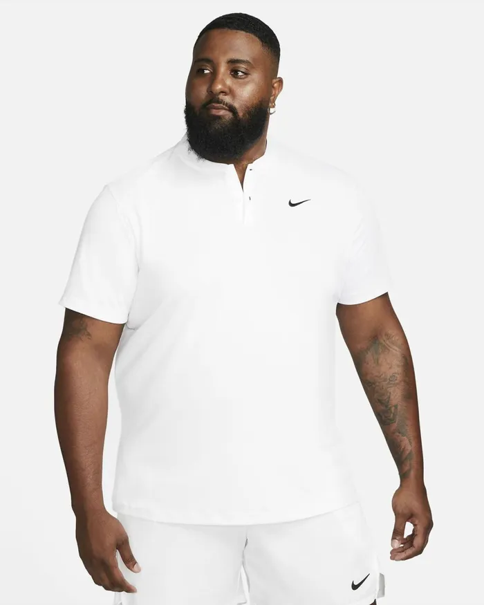 Men Nike Tops And TShirts NikeCourt DriFIT Whiteblack