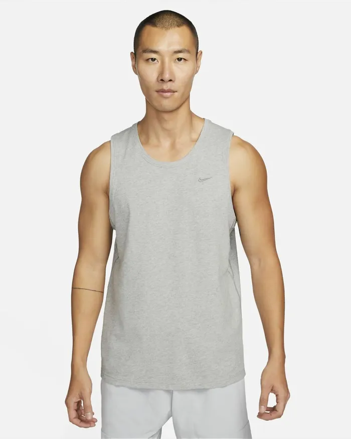 Men Nike Tops And TShirts Primary Dark Grey Heatherheathersmoke Grey